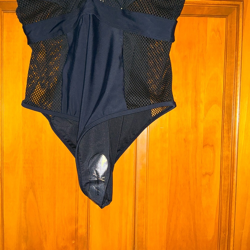 Chicwish Black Mesh One Piece Swimsuit - Picture 6 of 11